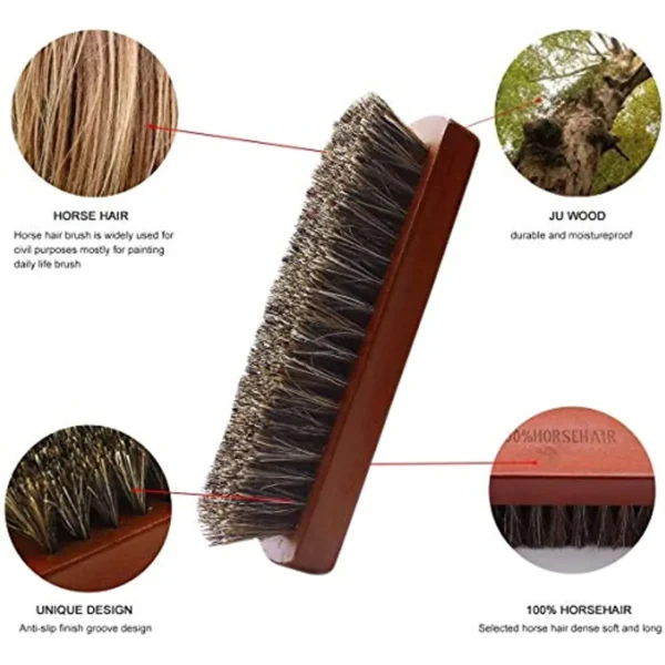 Boar Bristle Brush Shoe Polishing Tool For Shoes & Boots - Image 4