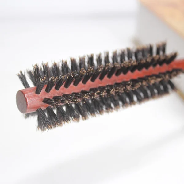 Boar Bristle Brush Round Barrel Curling Styling Tool - Image 2