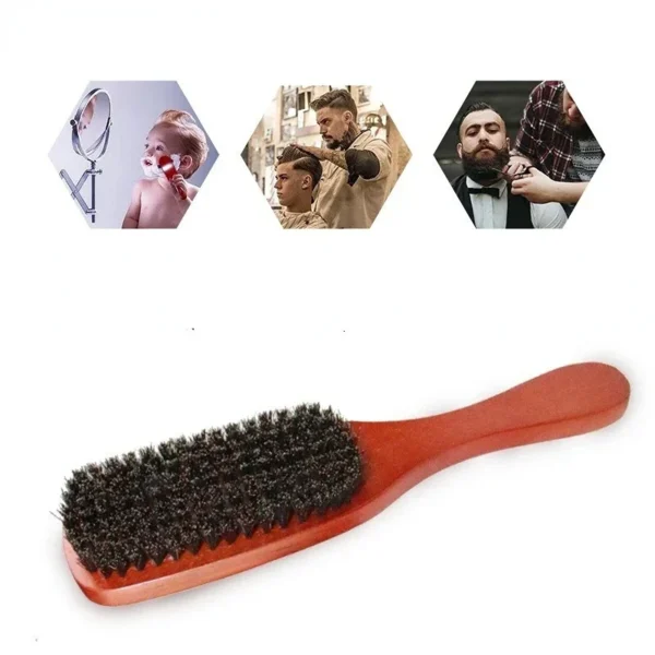 Boar Bristle Brush - Natural Beard & Facial Hair Cleaner - Image 3