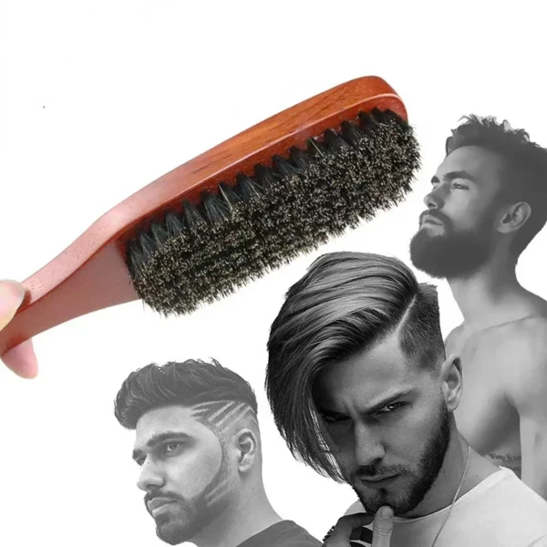 Boar Bristle Brush - Natural Beard & Facial Hair Cleaner - Image 2