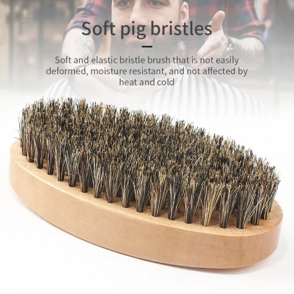 Boar Bristle Brush for Men’s Shaving & Beard Care - Image 5