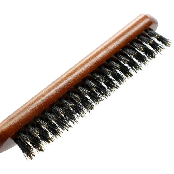 Boar Bristle Brush with Wooden Handle - Image 3