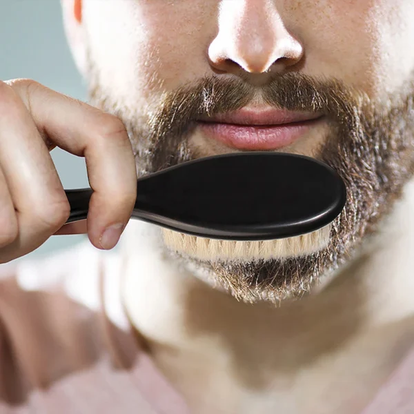 Boar Bristle Brush - Dual-Purpose Shaving Set For Beard - Image 3
