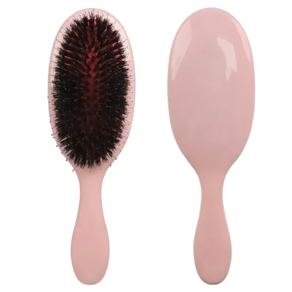 Boar Bristle Brush Oval Anti-Static Scalp Massage Comb - Image 5