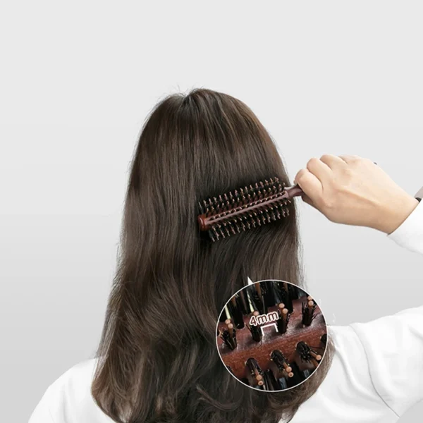 Boar Bristle Brush - Round Barrel Curling Tool - Image 2