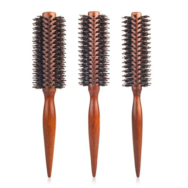 Boar Bristle Brush – Anti-Static Wood Round Hair Brush - Image 2