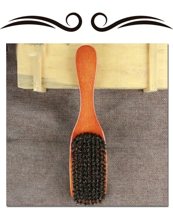 Boar Bristle Brush - Natural Beard & Facial Hair Cleaner - Image 5