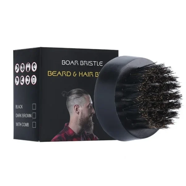 Boar Bristle Brush – Beard Grooming Tool - Image 3