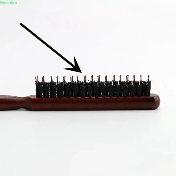 Boar Bristle Brush Slim Line Hairdressing Styling Tool - Image 5