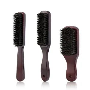 Boar Bristle Brush with Wood Handle for Beard