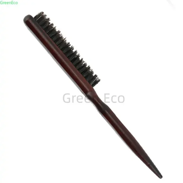 Boar Bristle Brush Slim Line Hairdressing Styling Tool - Image 3