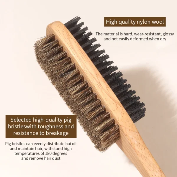 Boar Bristle Brush for Men’s Shaving & Beard Care - Image 2