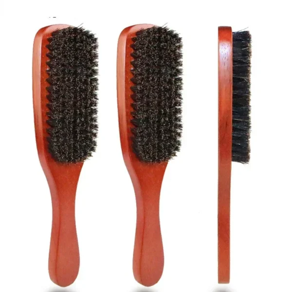 Boar Bristle Brush - Natural Beard & Facial Hair Cleaner