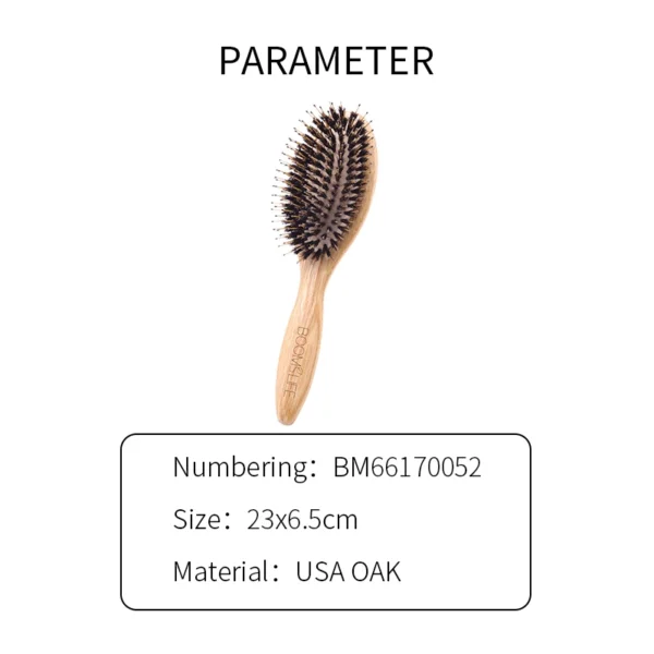 Boar Bristle Brush: Anti-Static Styling Brush for Thick Hair - Image 5