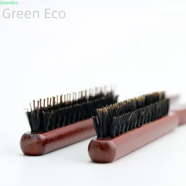 Boar Bristle Brush Slim Line Hairdressing Styling Tool - Image 2