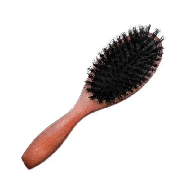 Boar Bristle Brush – Wood Handle Detangling Comb - Image 6