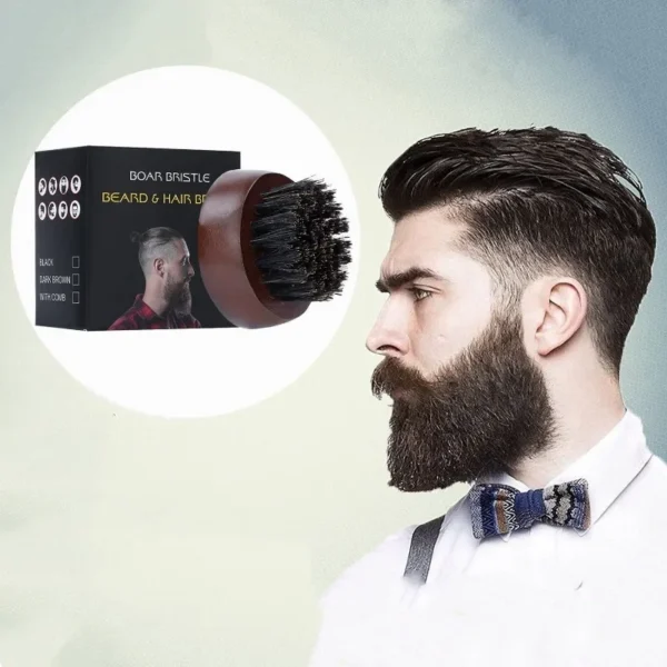 Boar Bristle Brush – Beard Grooming Tool