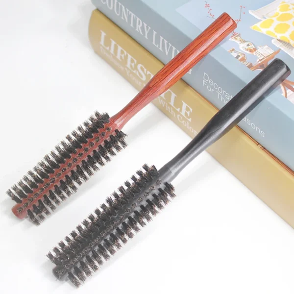 Boar Bristle Brush Round Barrel Curling Styling Tool