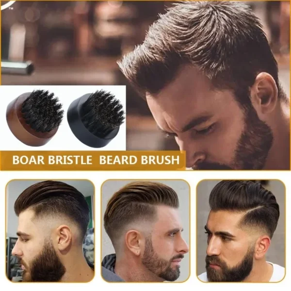 Boar Bristle Brush – Beard Grooming Tool - Image 2